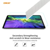 iPad Pro 11 2018 2022 Uyumlu 2li ENKAY Hat-Prince 0.33mm 9H Sertlikte 2.5D Patlamaya Dayanıklı Temperli Cam Ekran Koruyucu - 5