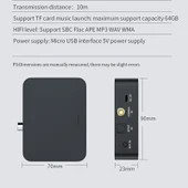 T6 Bluetooth 50 Bilgisayar TV Verici Fiber Koaksiyel AUX Çok Fonksiyonlu TF Kart Destekli HiFi Bluetooth Ses Verici - 6