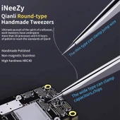 Qianli iNeezy YK-02 Paslanmaz Çelik Keskin Kalın Uçlu Cımbız - 8