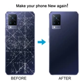 Vivo V21 4G Orijinal Batarya Arka Kapak ve Kamera Lens Kapağı Mavi - 6