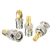 4 Parça SMA Erkek Kadın BNC Erkek Kadın RF Adaptör Test Dönüştürücü Seti - 4
