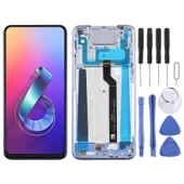 Asus Zenfone 6 ZS630KL LCD Ekran Komple Çerçeveli Gümüş - 1