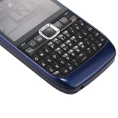 Nokia E63 Tam Kasa Kapak Seti Koyu Mavi Ön Kapak Orta Çerçeve Pil Arka Kapak Klavye - 4