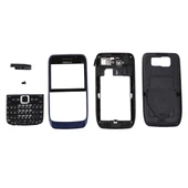 Nokia E63 Tam Kasa Kapak Seti Koyu Mavi Ön Kapak Orta Çerçeve Pil Arka Kapak Klavye - 7