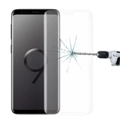 Samsung Galaxy S9 Plus 9H Sertlik 3D Kavisli Kenar Tam Ekran HD Temperli Cam Ekran Koruyucu Şeffaf - 1