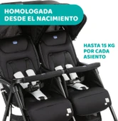 Chicco Ohlala İkiz Bebek Arabası Black Night - 11