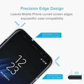 Samsung Galaxy S8 Plus G955 Kavisli Temperli Cam Ekran Koruyucu Siyah - 2