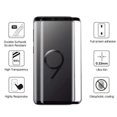 Samsung Galaxy S9 Plus 033mm 9H Sertlik 3D Kavisli Kenar Tam Ekran HD Cam Ekran Koruyucu Siyah - 4