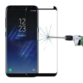 Samsung Galaxy S8 Plus G955 Kavisli Temperli Cam Ekran Koruyucu Siyah - 1