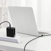 USB C Tipi 4.0x1.35mm Dizüstü Güç Şarj Kablosu Siyah 1.5 Metre - 5
