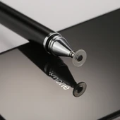 Evrensel 2'si 1 Arada İnce Uçlu Kapasitif Dokunmatik Ekran Stylus Kalem Siyah - 6
