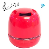T6 Mini Taşınabilir LED Işıklı Bluetooth Stereo Hoparlör Kırmızı TF Kart Destekli Eller Serbest - 1