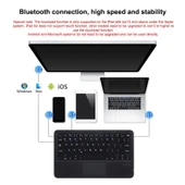 HB119B 10 inç Evrensel Tablet Kablosuz Bluetooth Klavye Dokunmatik Panel Siyah - 3