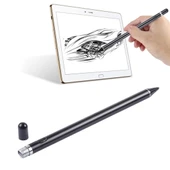 Uzun Evrensel Şarjlı Kapasitif Dokunmatik Ekran Stylus Kalem 23mm İnce Metal Uç Siyah - 1