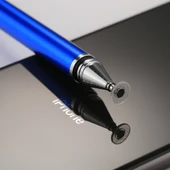 Evrensel 2'si 1 Arada Çok Fonksiyonlu İnce Uçlu Kapasitif Dokunmatik Ekran Stylus Kalem Koyu Mavi - 6