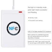 ACR122 NFC RFID USB Temassız Akıllı Kart Okuyucu 212Kbps 242Kbps Hızında Okuma Yazma - 4