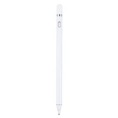 Uzun Evrensel Şarjlı Kapasitif Dokunmatik Ekran Stylus Kalem 2.3mm İnce Metal Uç Beyaz - 4
