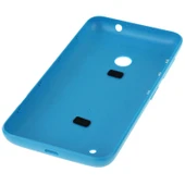 Nokia Lumia 530 Uyumlu Mavi Plastik Batarya Arka Kapak - 3