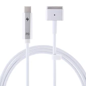 85W MagSafe 2 T Şeklinde 5 Pin USB C PD Şarj Kablosu Beyaz 1.7 Metre - 3