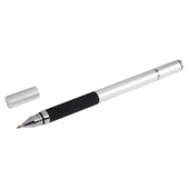 2'si 1 Arada Stylus Dokunmatik Kalem ve Tükenmez Kalem Apple iPhone ve iPad Uyumlu Gri - 5