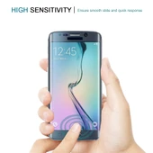 Samsung Galaxy S6 Edge Plus G9280 Tam Ekran Kavisli 3D 0.3mm 9H Sertlikte Patlamaya Dayanikli Temperli Cam Ekran Koruyucu Şeffaf - 5
