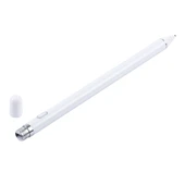 Uzun Evrensel Şarjlı Kapasitif Dokunmatik Ekran Stylus Kalem 2.3mm İnce Metal Uç Beyaz - 3