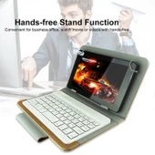 Beyaz Evrensel Bluetooth Klavye Deri Tablet Kılıfı ve Tutucu 97 ve 101 İnç Ainol PiPO Ramos Tabletler İçin - 7