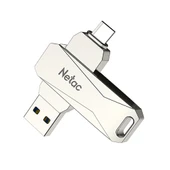 Netac U782C 128GB USB C Tipi ve USB 30 Çift Arayüzlü 360 Derece Döner Metal Flash Bellek OTG - 2