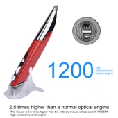 PR 06 Kırmızı 4 Tuşlu Akıllı Kablosuz Optik Mouse Stylus Kalem Fonksiyonlu - 8
