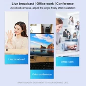 4 Mega Piksel USB 2.0 Sürücüsüz Masaüstü Dizüstü Kamera Webcam Mikrofonlu - 6