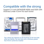 UNITEK SATA 2.5 inç USB 3.0 Arayüzlü HDD Kutusu 30cm Kablo - 5