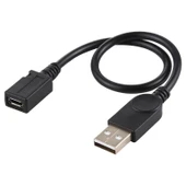 USB Erkekten Mikro USB Dişiye Dönüştürücü Kablo 22cm - 1