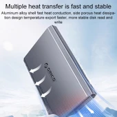 ORICO DD25 C3 2.5 inç Tip C to Tip C ve USB Mekanik SSD Kutusu 6TB Koyu Gri - 2
