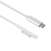 Microsoft Surface Pro 7 6 5 4 3 ve Surface Go Uyumlu USB-C Tip C Erkek Güç Adaptörü Şarj Kablosu Beyaz 1.5m - 3