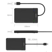 UNITEK SATA 2.5 inç USB 3.0 Arayüzlü HDD Kutusu 30cm Kablo - 3