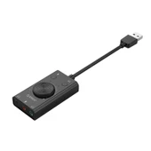 ORICO SC2 Çok Fonksiyonlu USB Harici Sürücüsüz Ses Kartı 2 Kulaklık Girişi 1 Mikrofon Girişi ve Ses Ayarı Siyah - 3