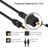 5 Metre 4.0mm OD Toslink Erkek - 3.5mm Mini Toslink Erkek Dijital Optik Ses Kablosu - 3