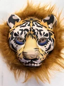 Kahverengi Yeleli Saçlı Peluş Aslan Maskesi Mega Peluş 23 No - 1