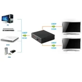 Mini HD 1080P 1x4 HDMI V1.4 Splitter HDTV STB DVD Projektör DVR Uyumlu - 10