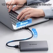 ORICO DD25 C3 2.5 inç Tip C to Tip C ve USB Mekanik SSD Kutusu 6TB Koyu Gri - 3