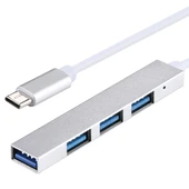 T818 USB 30 to USB C Hub Adaptör Gri 4 Port - 5