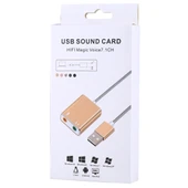 Alüminyum Alaşımlı Kasa Dış USB Sanal 7.1 Kanal Ses Kartı 13cm Kablolu Gümüş - 5
