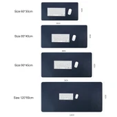 BUBM Çok Fonksiyonlu Süper Büyük Kaymaz PU Deri Tek Taraflı Mouse Pad Ofis Masa Matı Siyah 60x30cm - 3