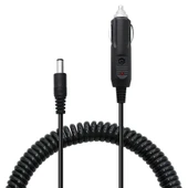 2A 5.5 x 2.1mm DC Güç Adaptörü Spiral Kablo Araç Şarj Cihazı 40-140cm - 1