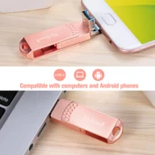 Richwell 3 in 1 128GB Metal Flash Bellek Type-C Micro USB USB 30 OTG Fonksiyonlu Gri - 9
