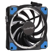 12cm Mavi LED Bilgisayar Kasası Sessiz Soğutucu Fan 3 Pin Güç Kablosu ile - 2