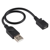 USB Erkekten Mikro USB Dişiye Dönüştürücü Kablo 22cm - 2