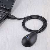 AVM USB 3.0 Erkekten Dişiye Uzatma Veri Senkronizasyon Güç Şarj Kablosu Masaüstü Taban Tutucu 80cm - 5