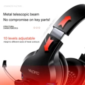 YINDIAO Q2 Kablolu Oyuncu Kulaklığı Mikrofonlu Beyaz USB Ses Kartlı - 4