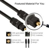 EMK 1 Metre 4.0mm OD Toslink Erkek-Erkek Dijital Optik Ses Kablosu - 4